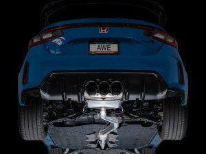 Honda Civic Type R Performance Exhaust - AWE Tuning - Cat Back Touring - Triple Diamond Black - `23-`27
